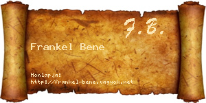 Frankel Bene névjegykártya